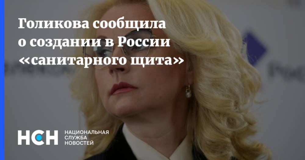Голикова сообщила о создании в России «санитарного щита»