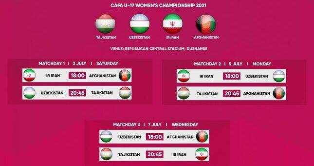3 июля в Душанбе стартует чемпионат CAFA-2021 среди девушек до 17 лет