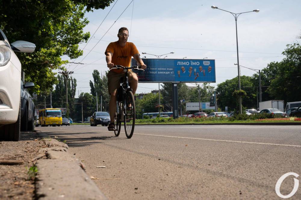 Как работает велополоса в Одессе: фото и видео