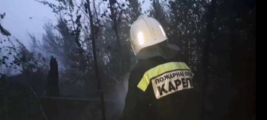 Огонь подобрался к еще одной деревне в Карелии (ВИДЕО)