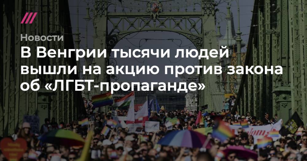 В Венгрии тысячи людей вышли на акцию против закона об «ЛГБТ-пропаганде»