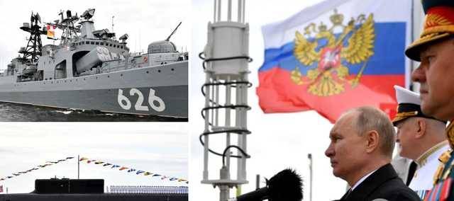 Путин на параде ВМФ заявил, что Россия может уничтожить любого противника