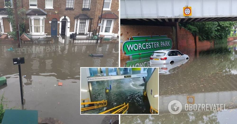 Потоп в Лондоне: под воду ушли станции метро и множество домов - фото, видео