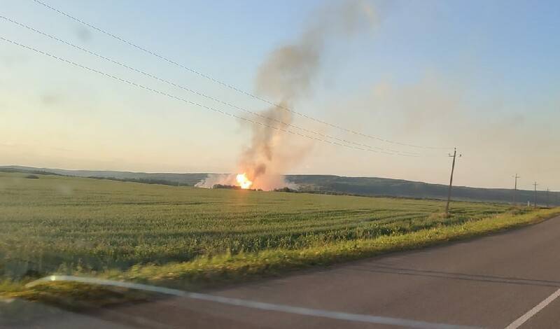 В Пермском крае загорелся магистральный газопровод