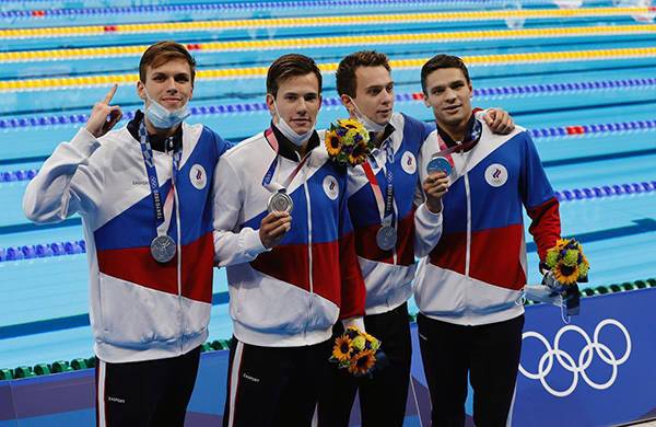 Российские пловцы стали вторыми на Олимпиаде в эстафете 4х200 метров кролем