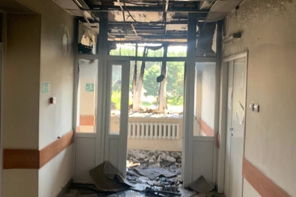 Больница в Белгородской области загорелась из-за короткого замыкания