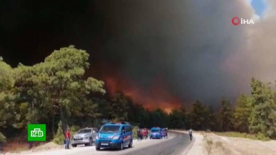 В турецком Мармарисе началась эвакуация отелей из-за лесных пожаров (видео)