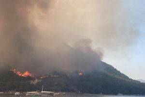 Украинцы публикуют кадры масштабных пожаров в Турции