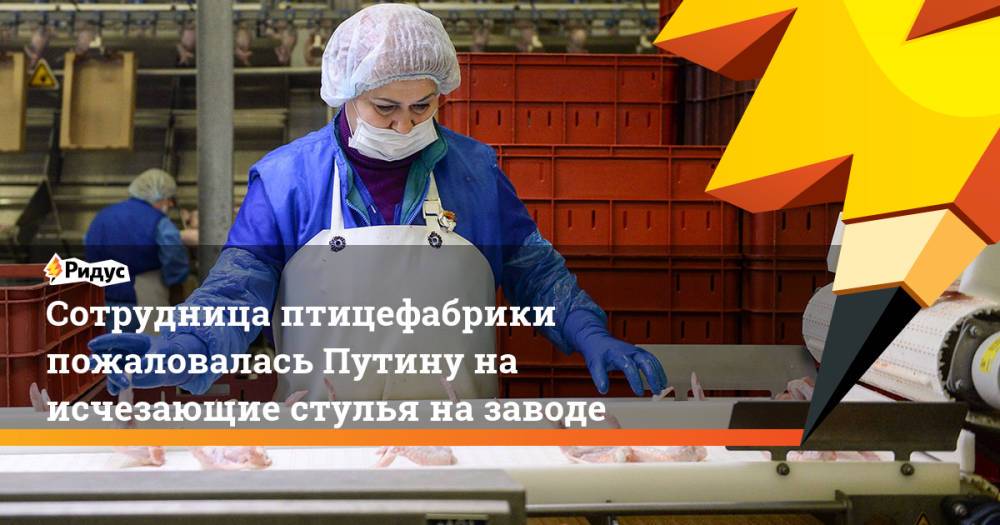 Сотрудница птицефабрики пожаловалась Путину на исчезающие стулья на заводе