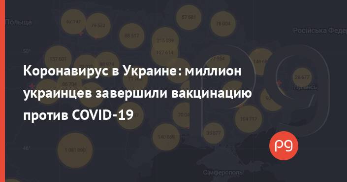 Коронавирус в Украине: миллион украинцев завершили вакцинацию против COVID-19