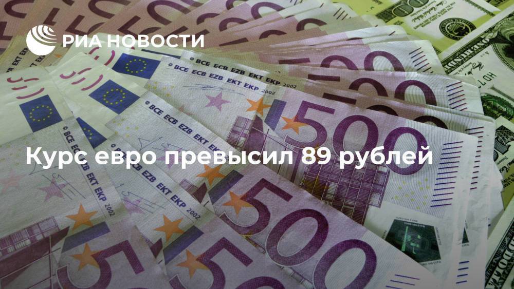 Курс евро в четверг вырос до 88,99 рубля, доллар достиг 75,17 рубля