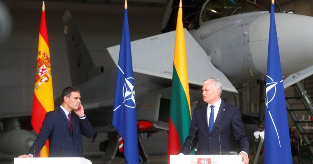 Пресс-конференцию лидеров Испании и Литвы прервали российские истребители: в НАТО сразу ответили