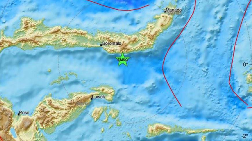 Землетрясение магнитудой 6,2 балла произошло у берегов Индонезии