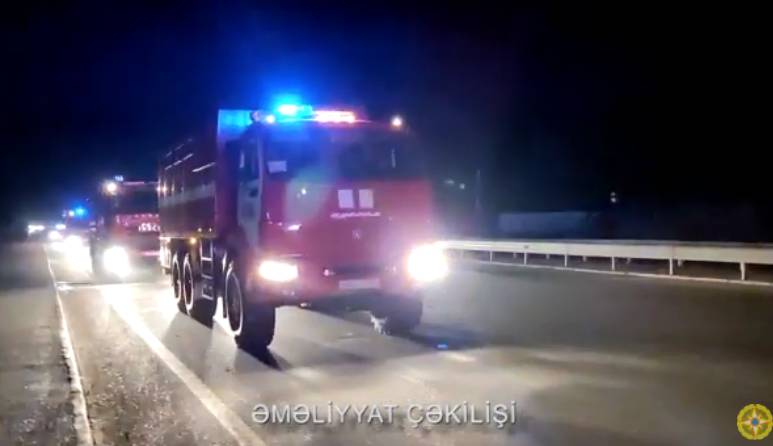Очередная группа пожарно-спасательных сил МЧС Азербайджана направляется в Турцию (ВИДЕО)