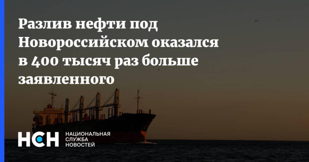 Разлив нефти под Новороссийском оказался в 400 тысяч раз больше заявленного
