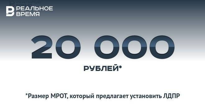 ЛДПР предложила установить МРОТ в размере 20 тысяч рублей — это много или мало?
