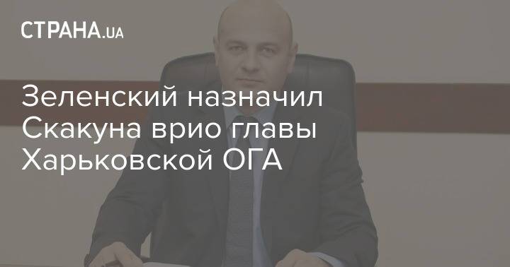 Зеленский назначил Скакуна врио главы Харьковской ОГА