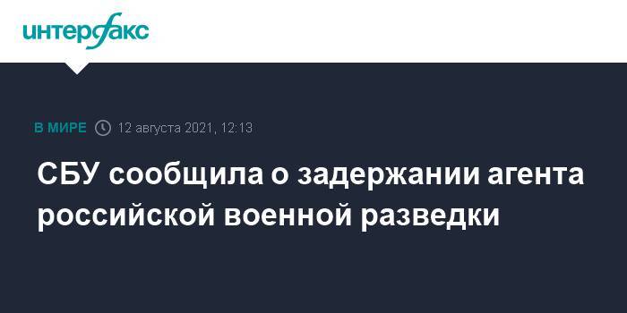 СБУ сообщила о задержании агента российской военной разведки