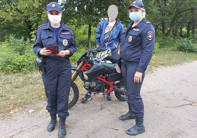 В Рязани поймали 20-летнего мотоциклиста без прав