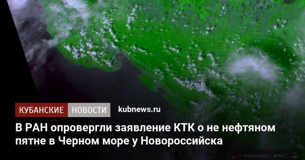 В РАН опровергли заявление КТК о не нефтяном пятне в Черном море у Новороссийска