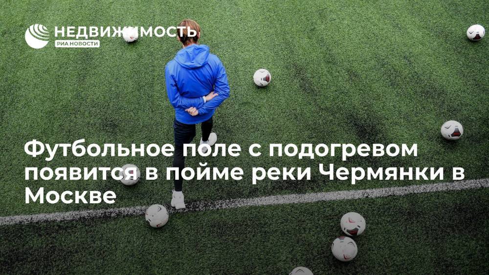 Футбольное поле с подогревом появится в пойме реки Чермянки в Москве