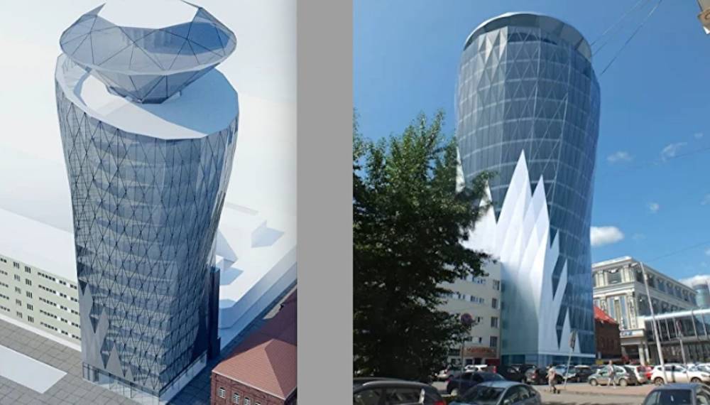 Градсовет Екатеринбурга рассмотрит проект крутящейся башни с «бриллиантом» на крыше