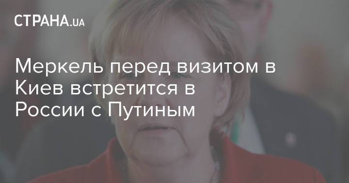 Меркель перед визитом в Киев встретится в России с Путиным