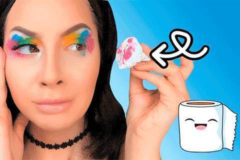 Акварельный макияж с помощью туалетной бумаги: как повторить популярный тикток-тренд