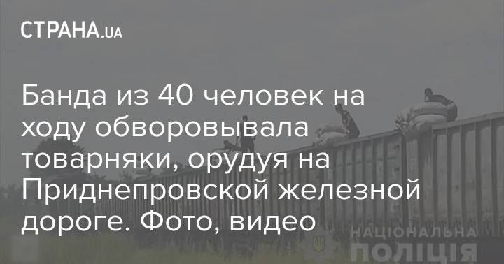 Банда из 40 человек на ходу обворовывала товарняки, орудуя на Приднепровской железной дороге. Фото, видео