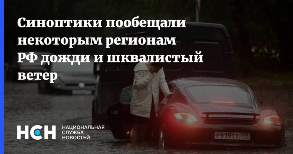 Синоптики пообещали некоторым регионам РФ дожди и шквалистый ветер