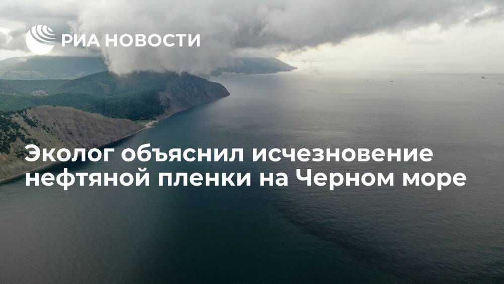 Эколог Чупров: шторм разнес нефтяную пленку по поверхности Черного моря