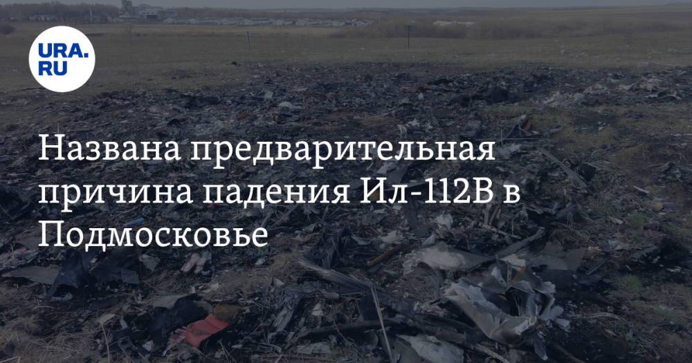 Названа предварительная причина падения Ил-112В в Подмосковье
