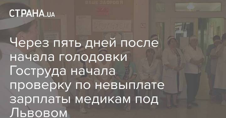 Через пять дней после начала голодовки Гоструда начала проверку по невыплате зарплаты медикам под Львовом