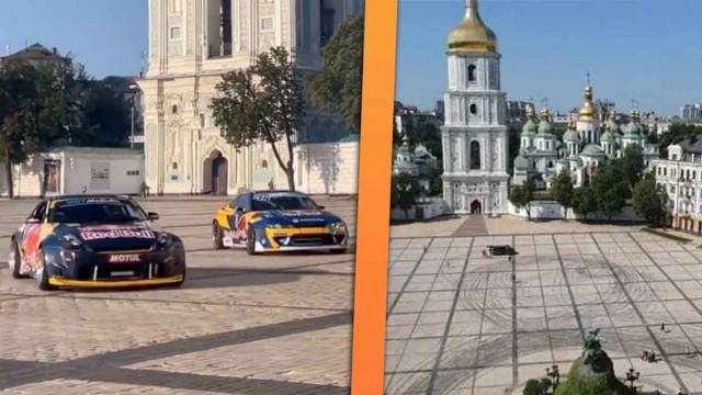 Автомобили Red Bull Drift конфискованы после незаконной промо-съемки возле Софийского собора в Украине