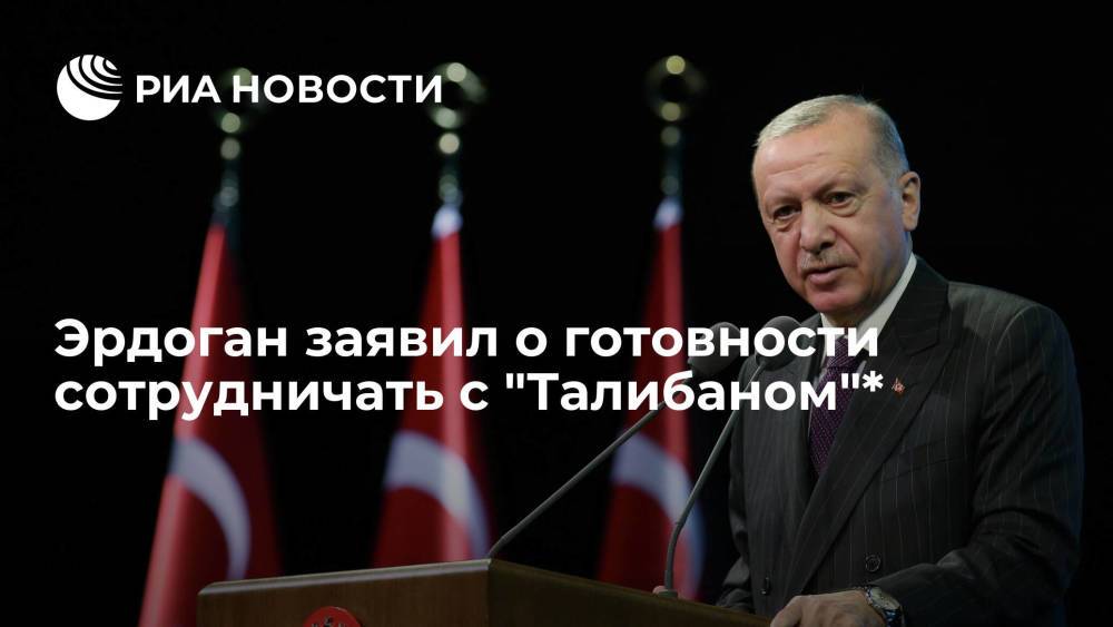 Президент Эрдоган: Турция приветствует умеренные заявления талибов, готова сотрудничать с ними
