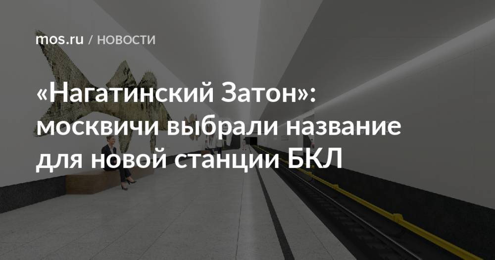 «Нагатинский Затон»: москвичи выбрали название для новой станции БКЛ