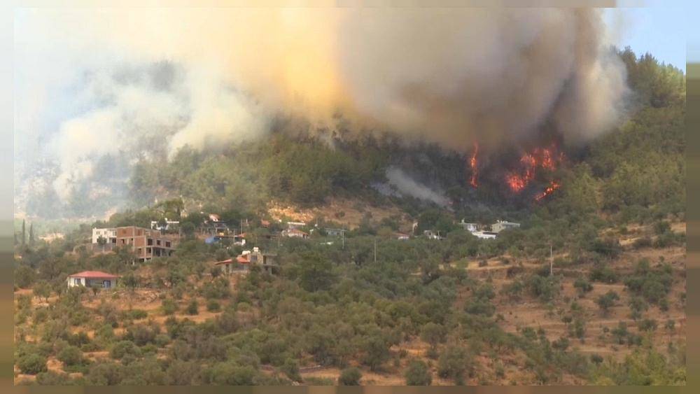 Лесные пожары бушуют на побережье Средиземного моря