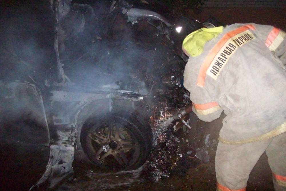 В который раз в Ивановской области ночью сгорел автомобиль