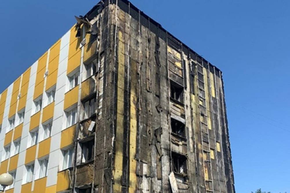 Горевшая Волоконовская ЦРБ в Белгородской области ранее была отремонтирована с использованием горючих материалов