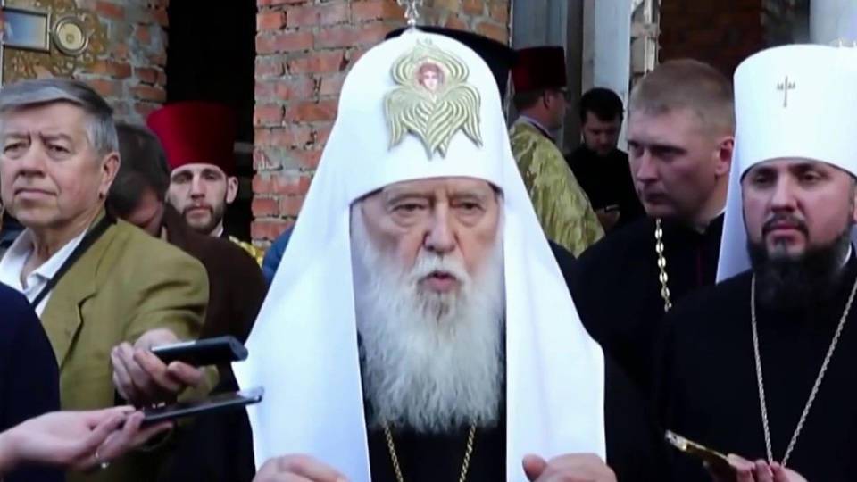 Массовыми протестами встретили на Украине приезд патриарха Константинопольского Варфоломея