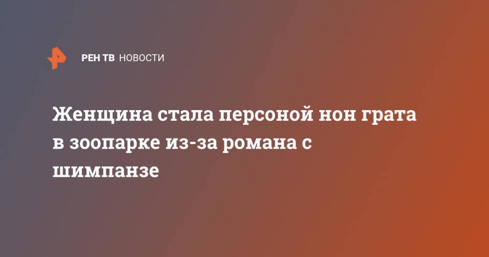 Женщина стала персоной нон грата в зоопарке из-за романа с шимпанзе