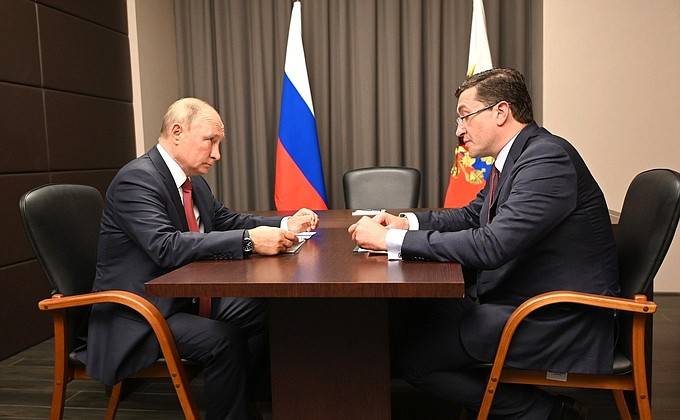 Рабочая встреча с губернатором Нижегородской области Глебом Никитиным