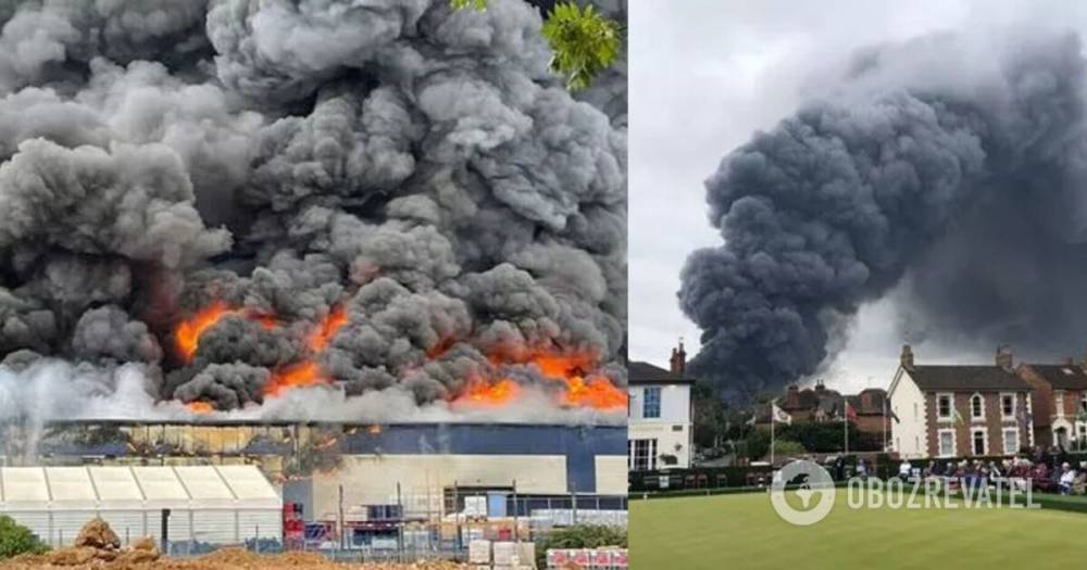 В Британии прогремел мощный взрыв в промышленной зоне, поднялся столб черного дыма. Фото и видео
