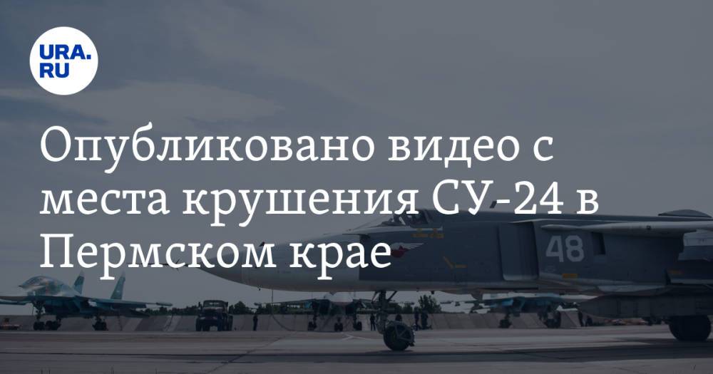 Опубликовано видео с места крушения СУ-24 в Пермском крае