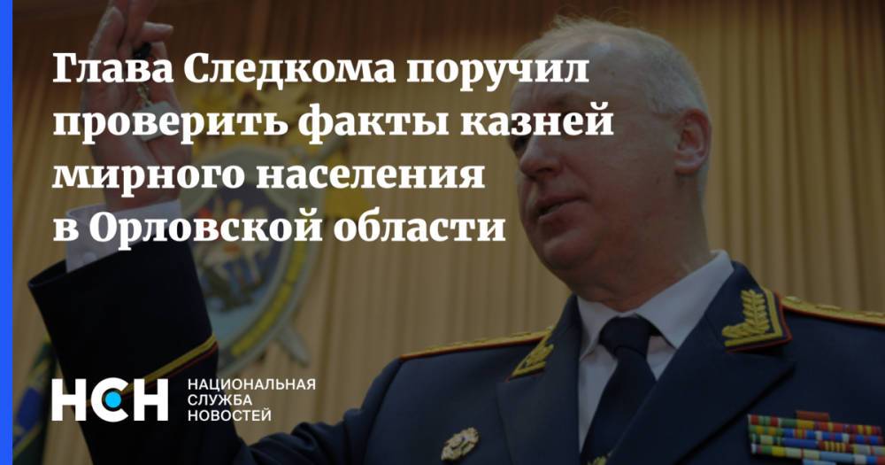 Глава Следкома поручил проверить факты казней мирного населения в Орловской области