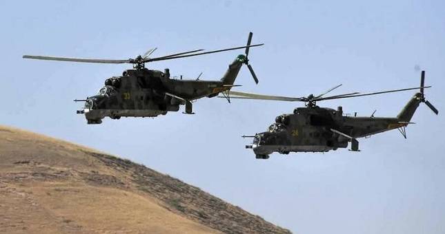 На таджикско-афганскую границу направили вертолеты Ми-8 и Ми-24