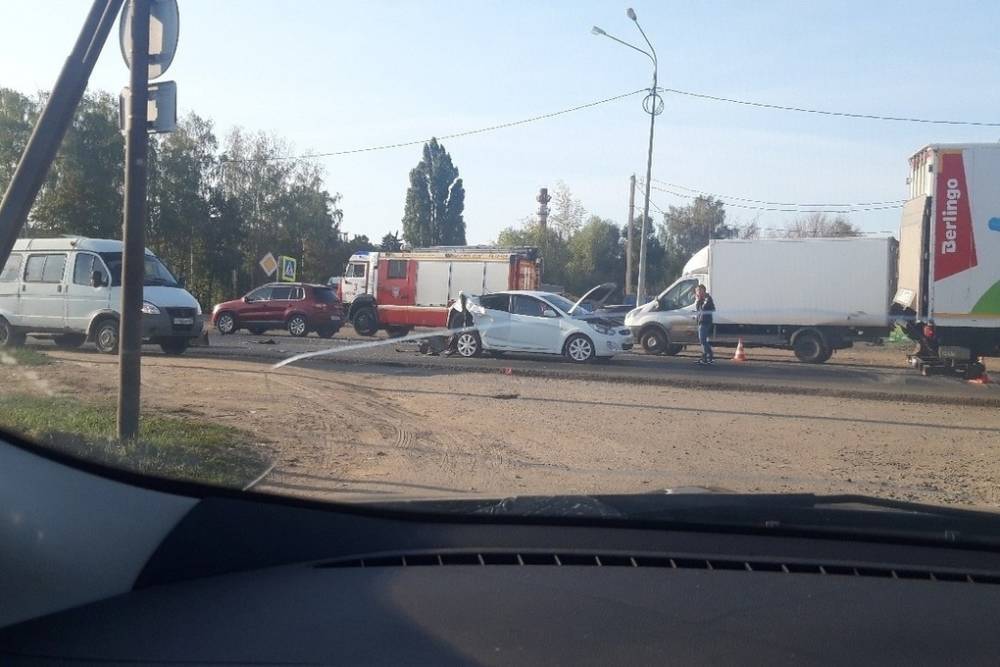 В ДТП на Южной окружной в Рязани пострадал 33-летний пассажир Hyundai