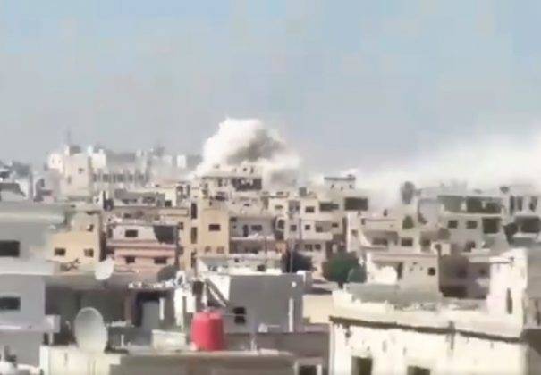 В Сирии российские наемники бомбят непокорный город Дараа. Видео | Новости и события Украины и мира, о политике, здоровье, спорте и интересных людях