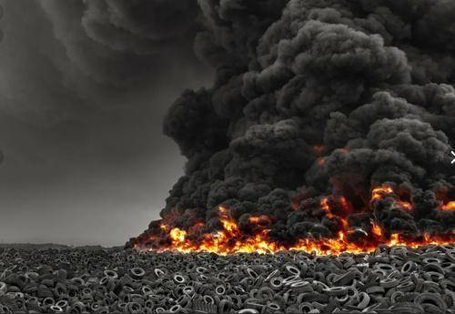 В Кувейте горит самая большая свалка покрышек – их там около 52 миллионов