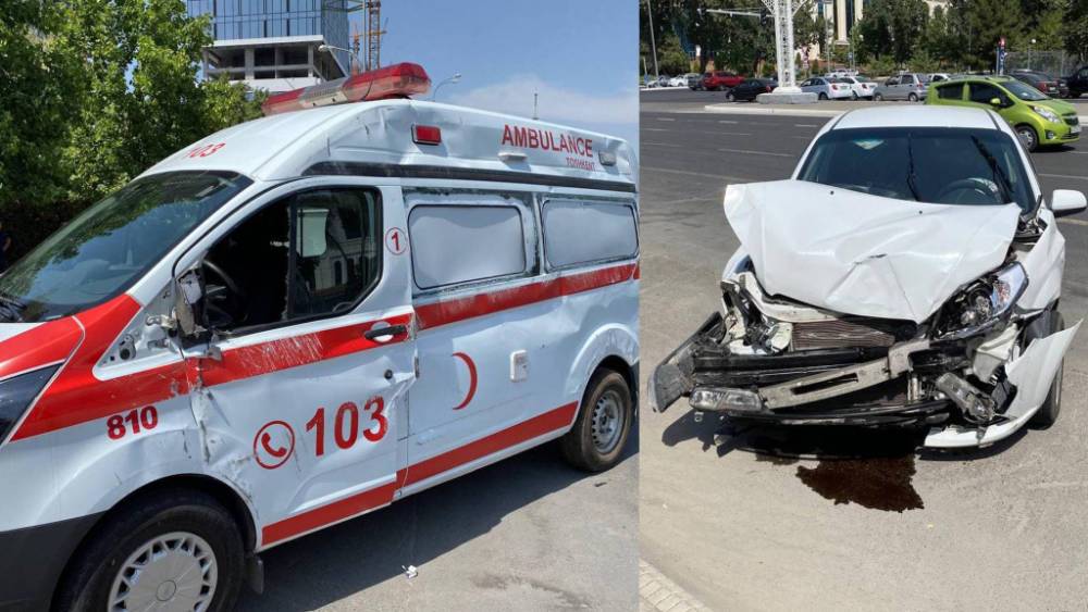 В Ташкенте столкнулись автомобиль скорой помощи и Nexia. Один человек погиб